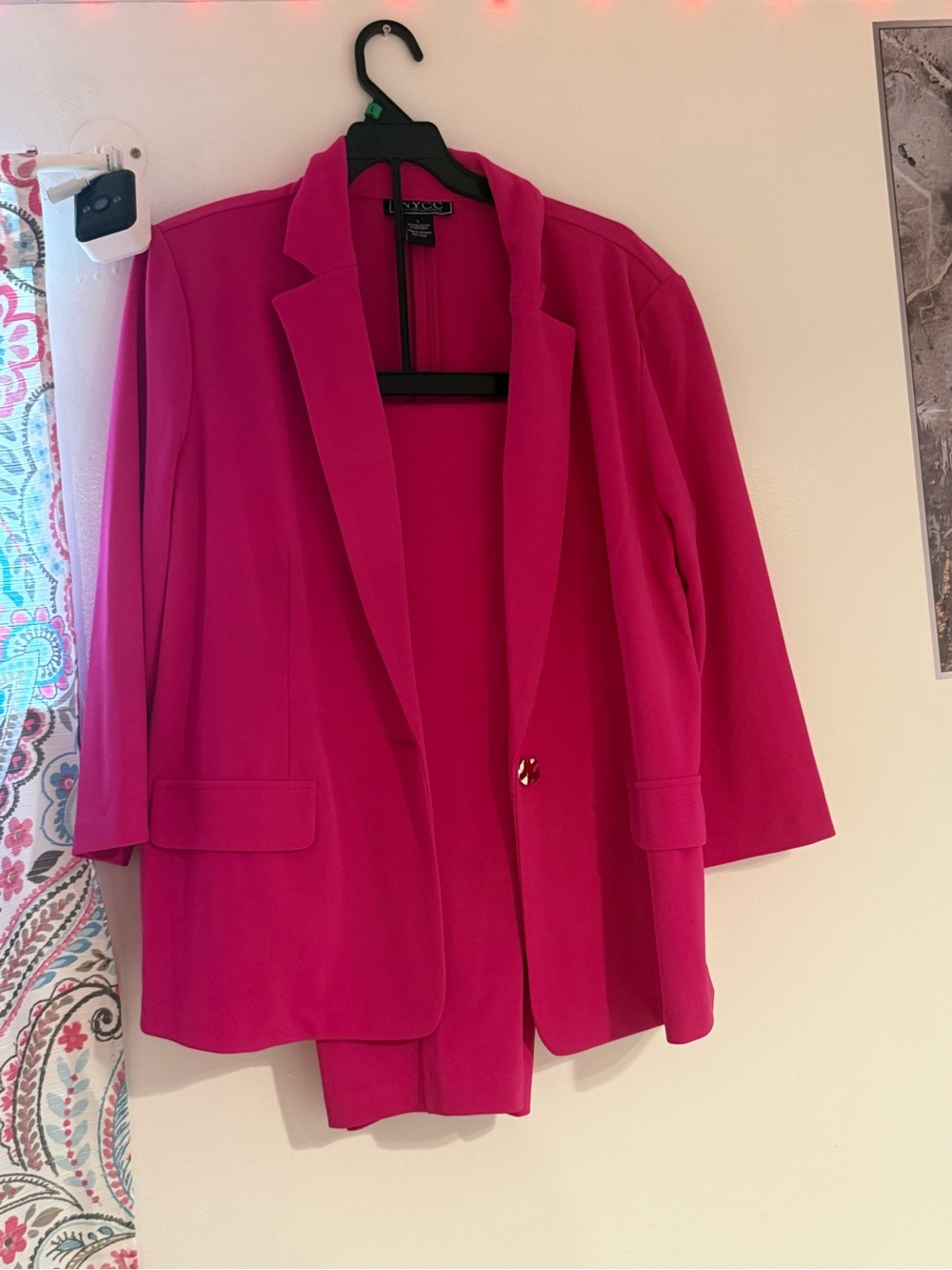 New York & Company Bright Fuchsia Blazer Jacket